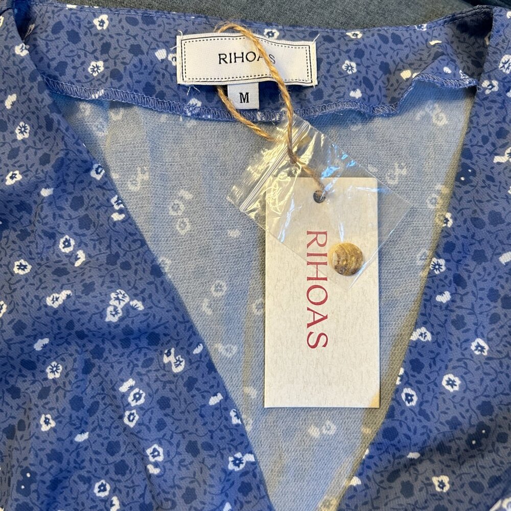 The V Neck Split Floral Dress | M | RIHOAS - Picture 6 of 7